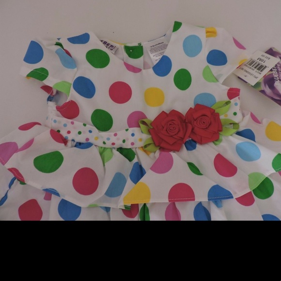 Blueberi Boulevard Polka Dot Dress Outfit 18M - Picture 2 of 7